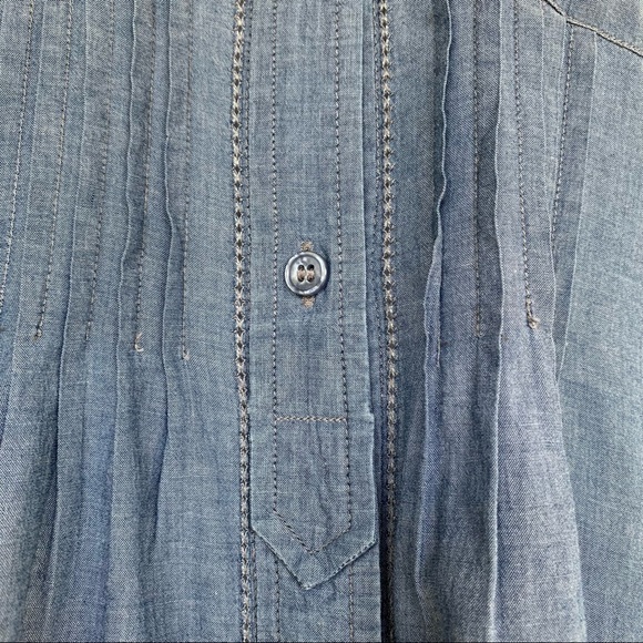 Chicos Cotton Chambray Shirt Top size 4/6 (Chico size 0) - Picture 10 of 12